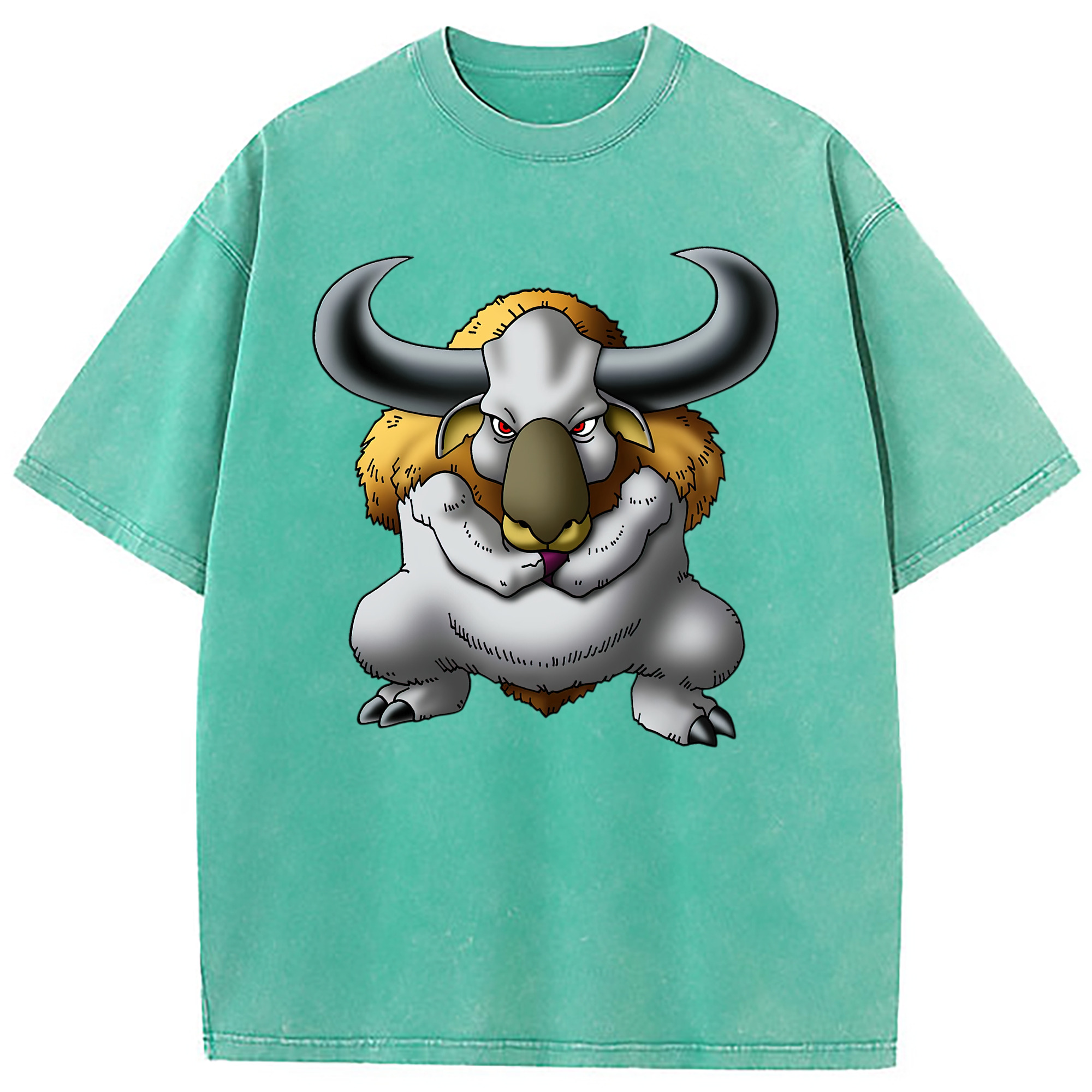 （画像用） ドラゴンクエスト Doragon Kuesuto Dragon Quest 綿100% ヴィンテージ風 半袖Tシャツ（フロントプリント）